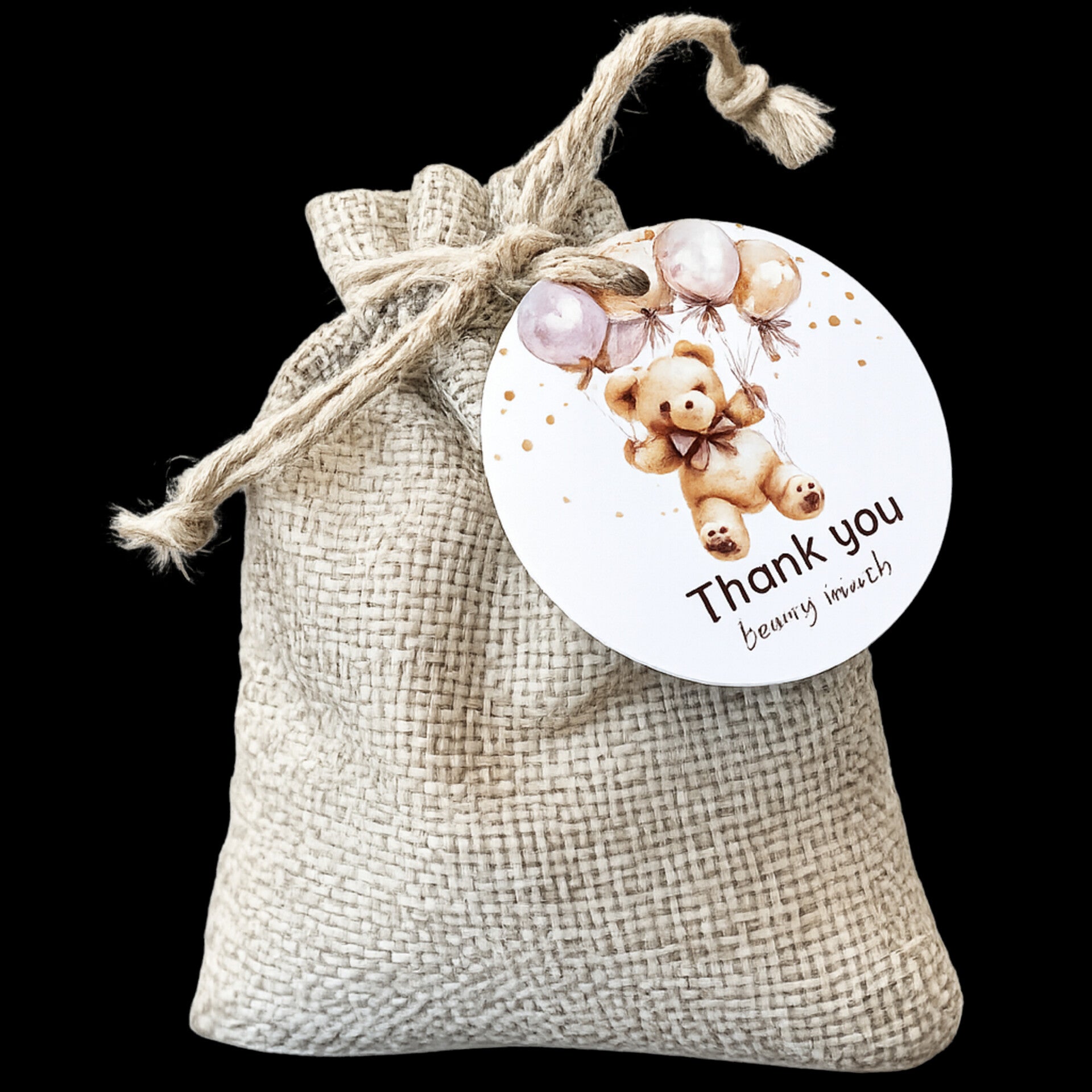 Bedankje/traktatie Thank You Beary Much met gelukskoekje