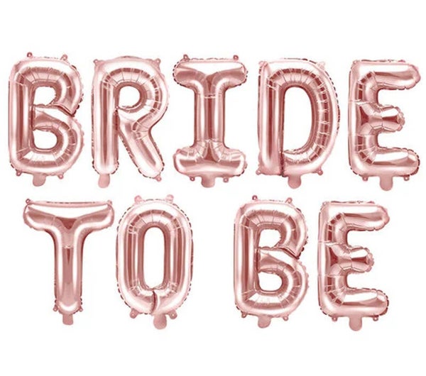 Metallic folie ballonnen set Bride to be