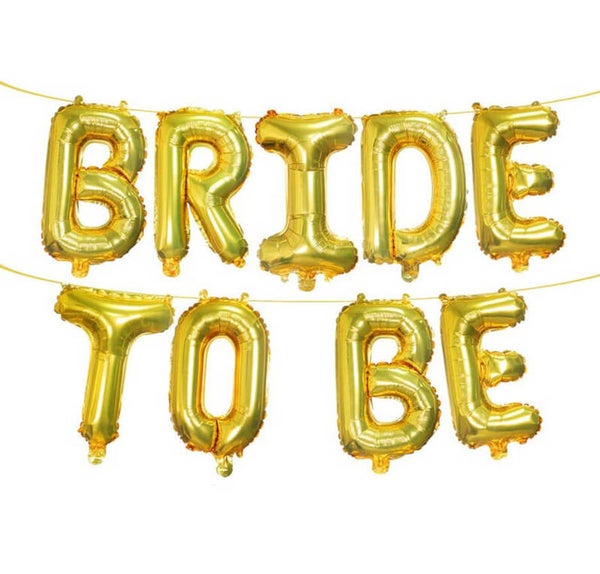 Bride to Be folie ballonnen set goud
