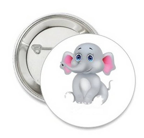 Button of (kleding)magneet Baby Elephant met of zonder eigen tekst