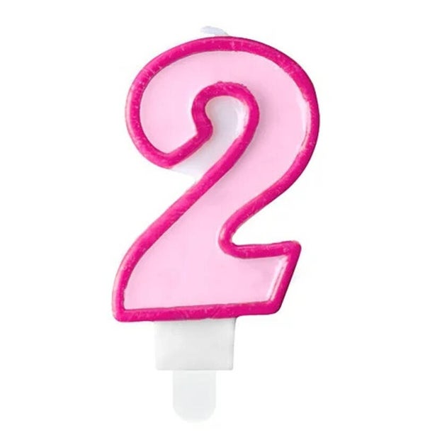Kaars 2 roze