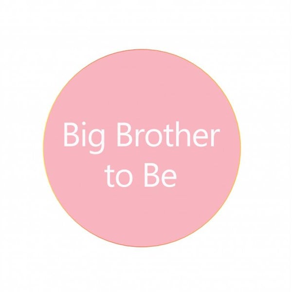 Button of (kleding)magneet Big Brother roze met of zonder eigen tekst