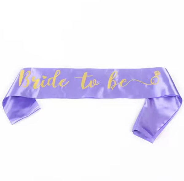 Sjerp Bride to Be lila met gouden tekst