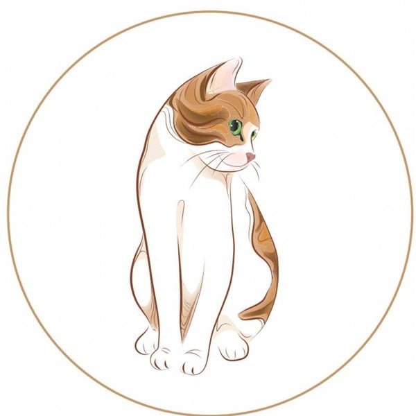 Button of kleding (magneet) Elegant Cat met of zonder eigen tekst