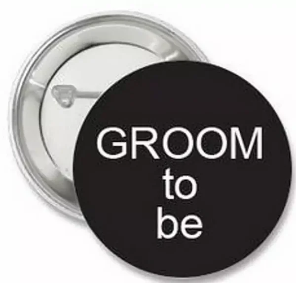 Button Groom to Be zwart met witte tekst