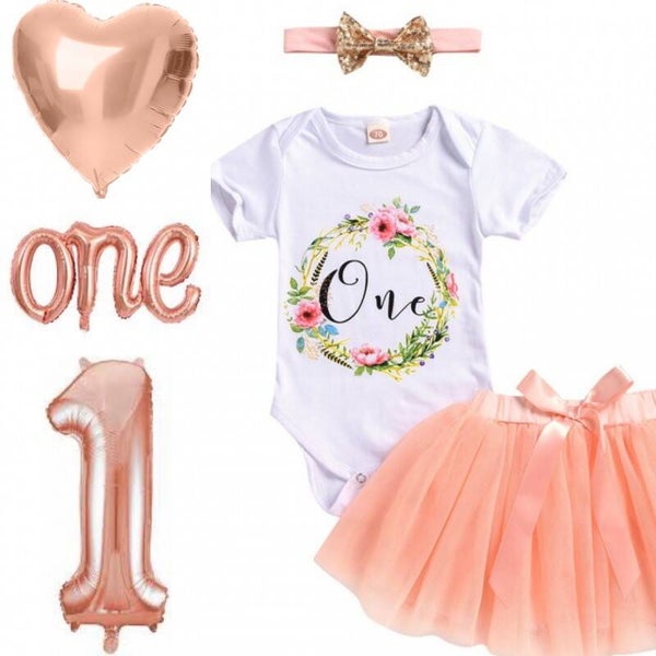 Cakesmash 1e verjaardag set Rosé Goud Wild One deLuxe 6-delig