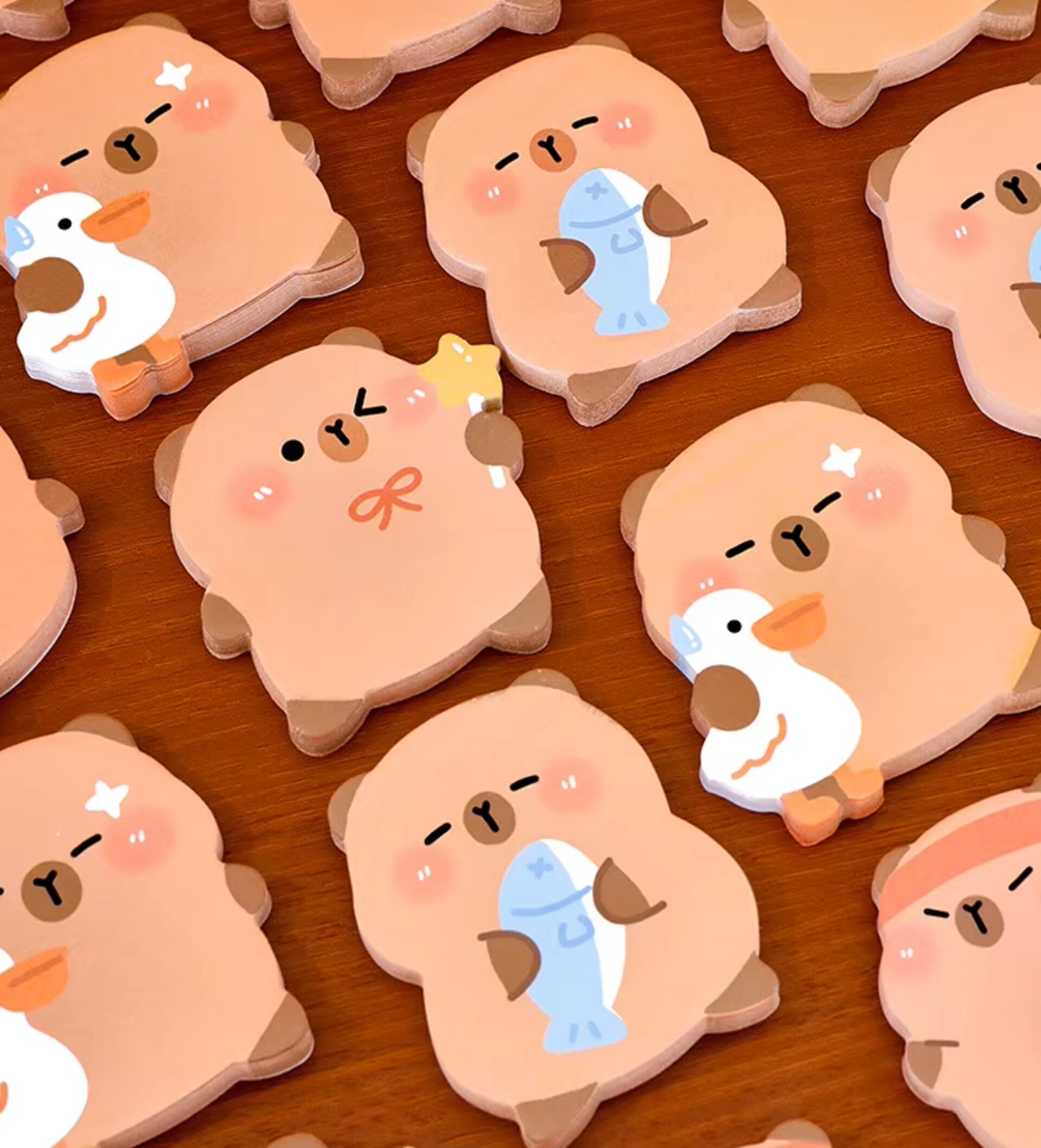 4 Capibara notitieboekjes met plakrand