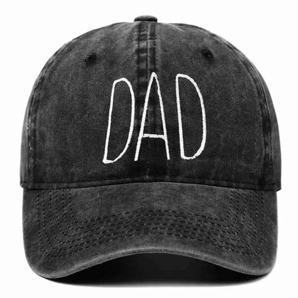 Cap Dad antraciet met geborduurde smalle letters