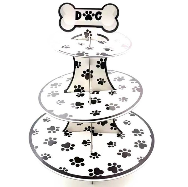 Cupcake standaard wit met zwarte pootjes