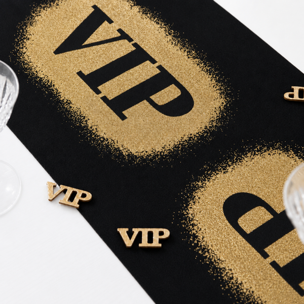 Tafelloper VIP zwart met goud