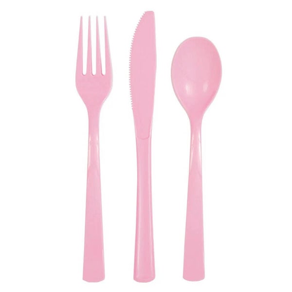 Bestek set 30-delig licht roze