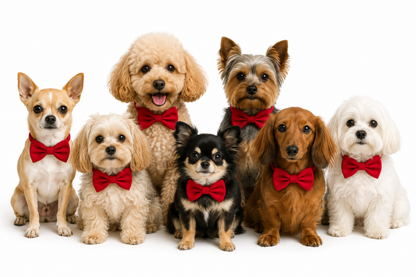 Honden strikje rood maat S en L