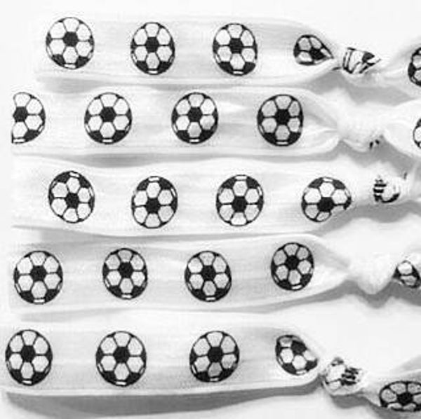 Elastische armband/haarelastiek Voetbal
