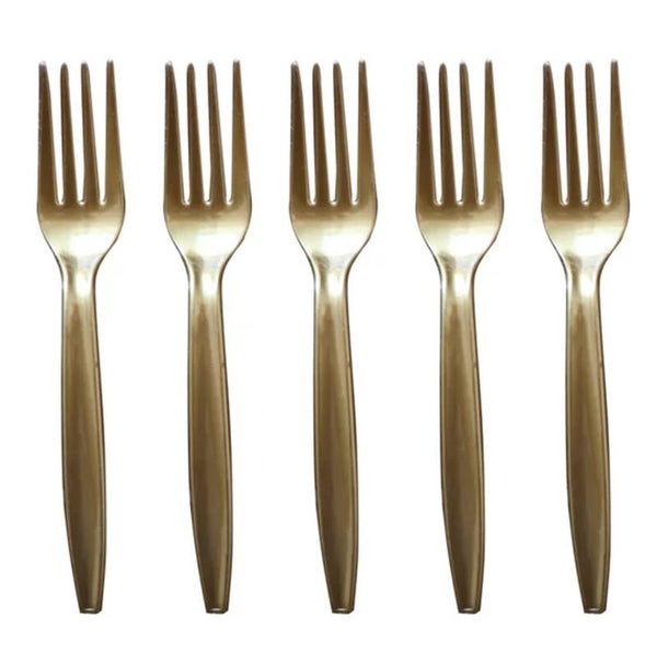 10 plastic vorken goud
