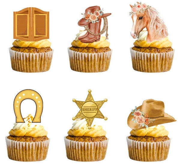 Paarden party cupcake toppers Sweet Horse