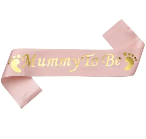 Sjerp zalm roze met in glanzend gouden letters Mummy To Be
