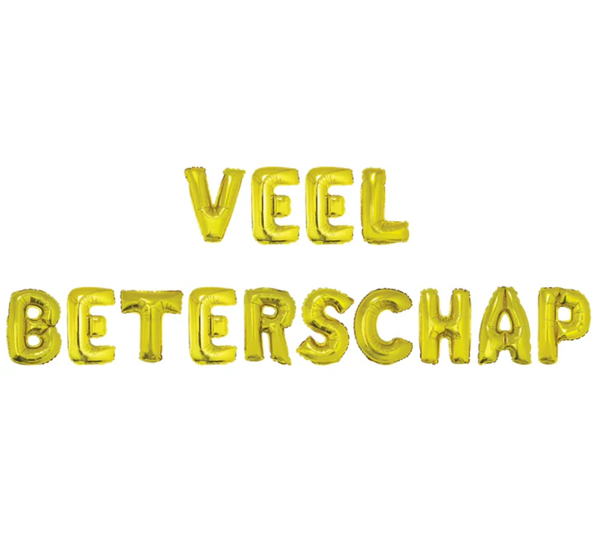 Folie ballonnen set Veel Beterschap goud