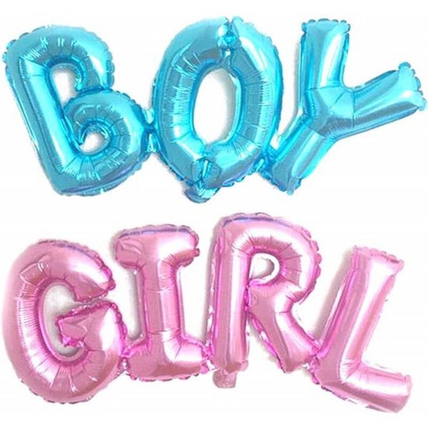 Folie ballonnen set Boy en Girl