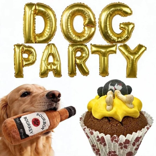 3-delige honden snack-, cadeau- en decoratie set Dog Party