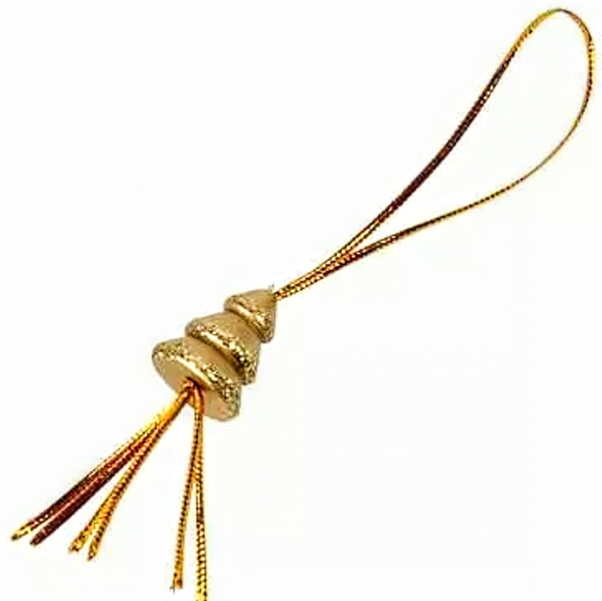 Gelukspoppetje in de vorm van een kerstboom goud