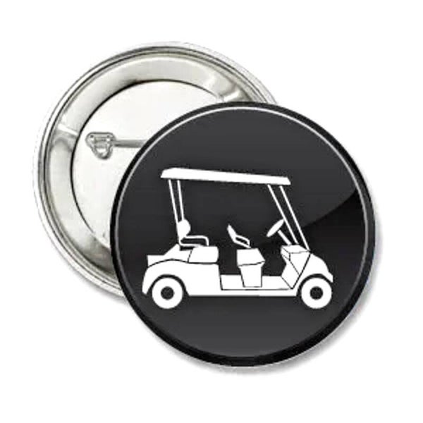 Button of (kleding)magneet golfkar met of zonder eigen tekst