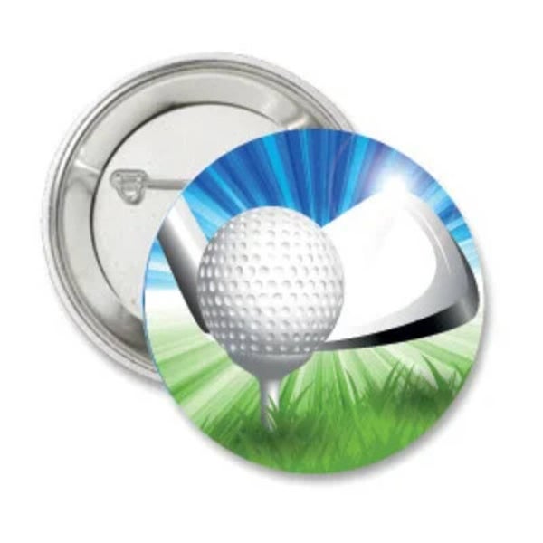 Button of (kleding)magneet golfen met of zonder eigen tekst