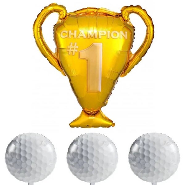 Golf folie ballonnen set Kampioen 4-delig