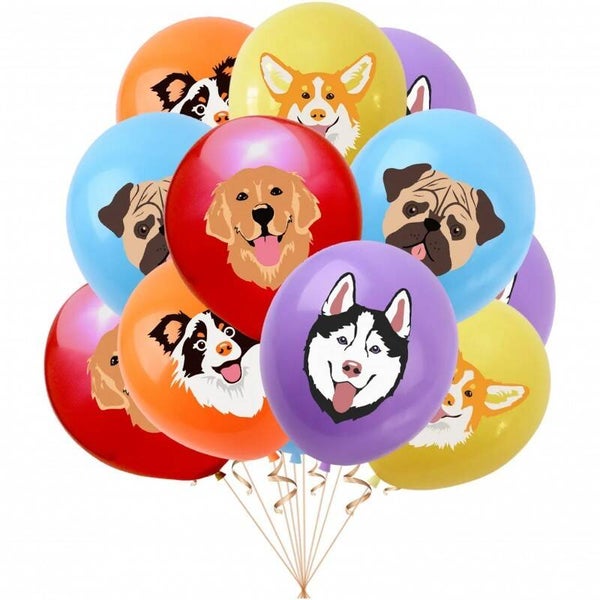 Happy Birthday Dogs verjaardag ballonnen 10 stuks