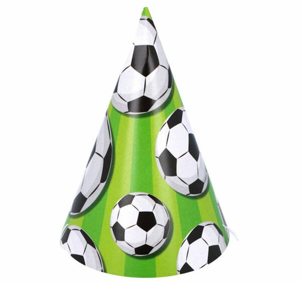 Feesthoedje voetbal groen zwart wit