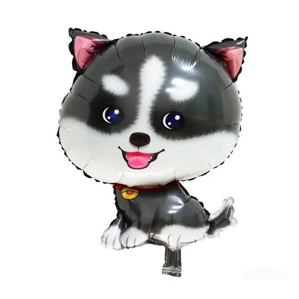 Honden folie ballon Cute Dog zwart wit