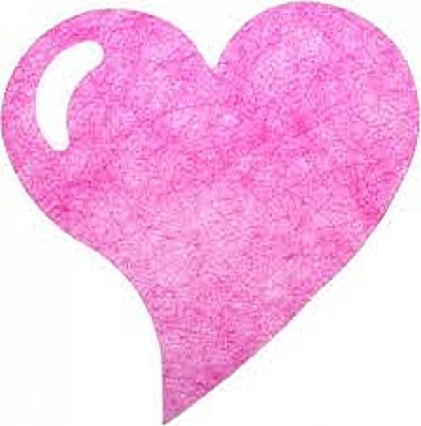 6 Hartvormige roze placemats