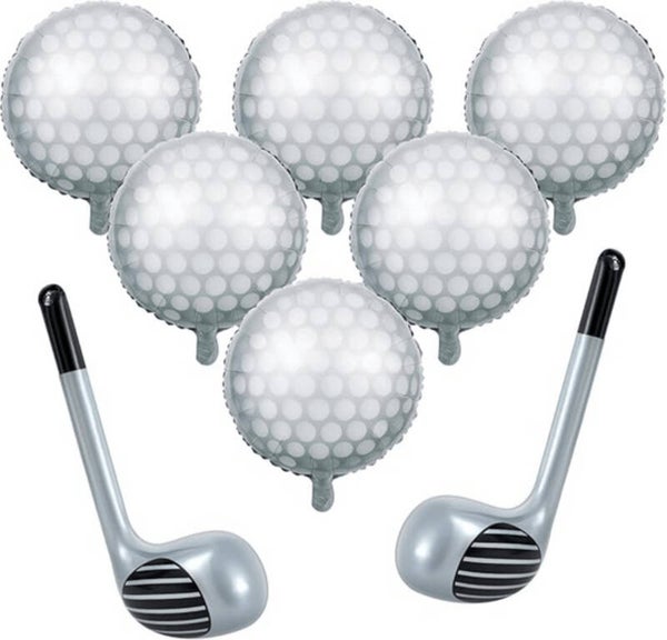 Folie ballonnen set Golf clubs en golfballen 7-delig
