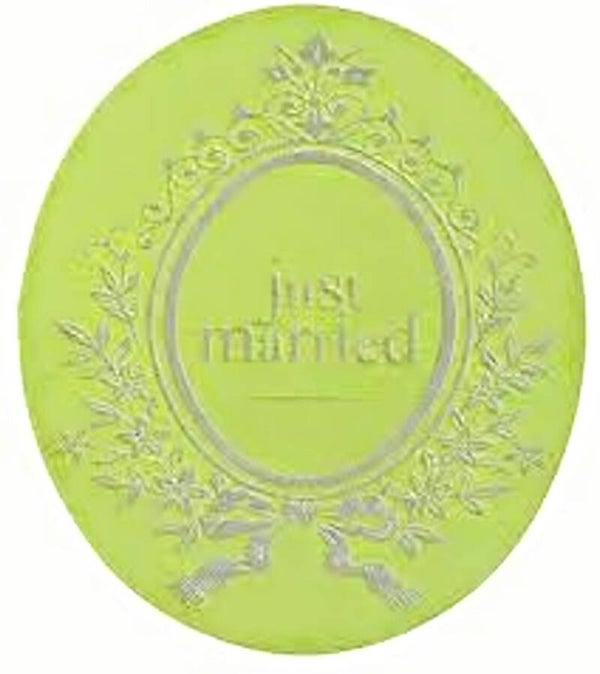 Zakje met 50 stickers Just Married groen