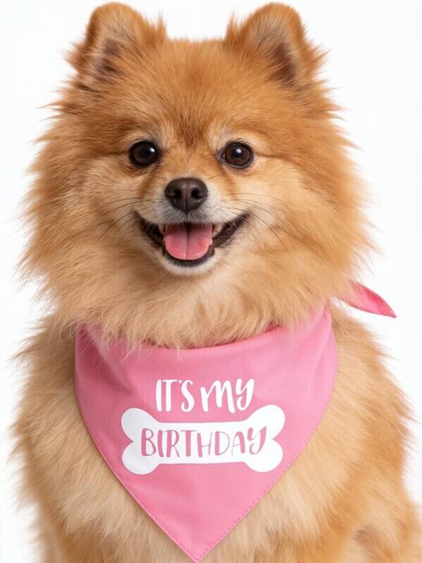 Honden bandana It's my Birthday roze