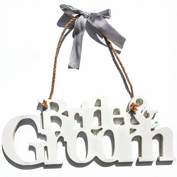 Houten letterbord Bride & Groom