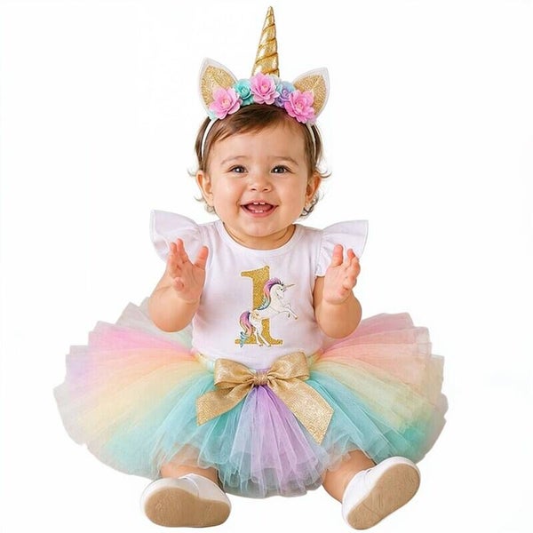3-delige eerste verjaardag set Unicorn Dream