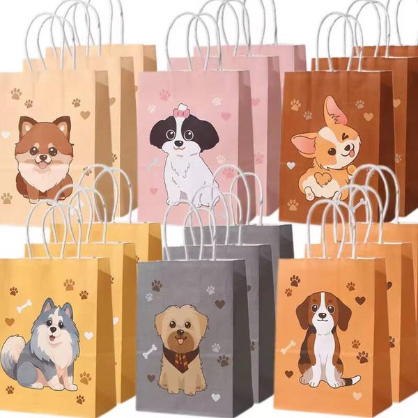 6 Honden cadeau tasjes
