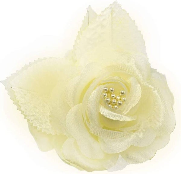 Zijde roos ivoor