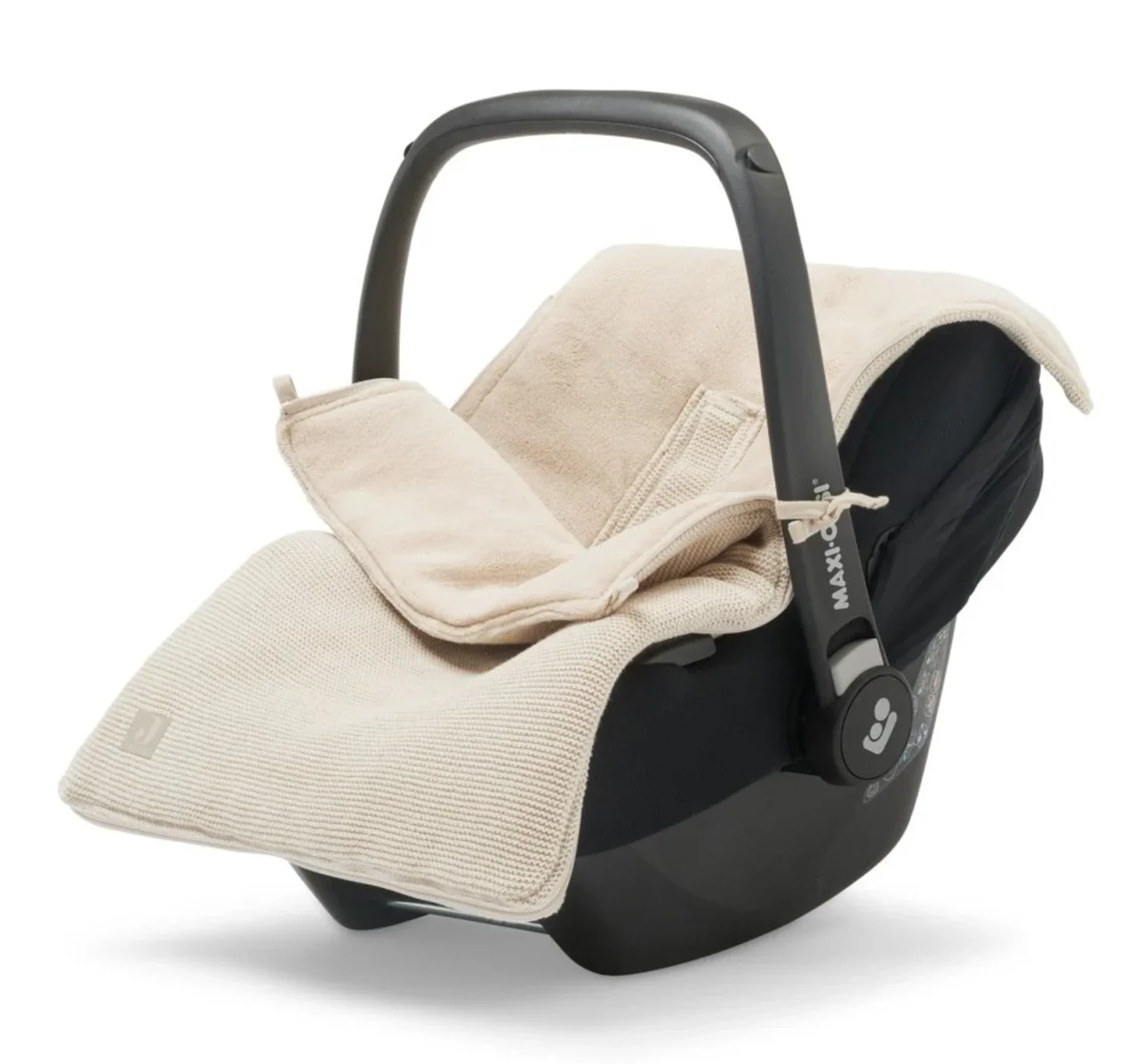 Jollein Voetenzak Autostoel Groep 0+ 3/5 Punts Basic Knit Nougat