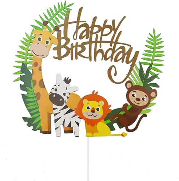 Jungle Animals kartonnen taart topper