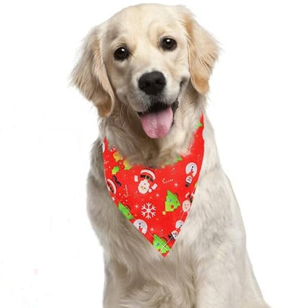 Honden bandana Merry Christmas rood
