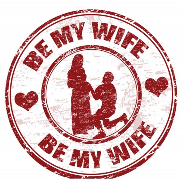 Button of (kleding)magneet Be my Wife