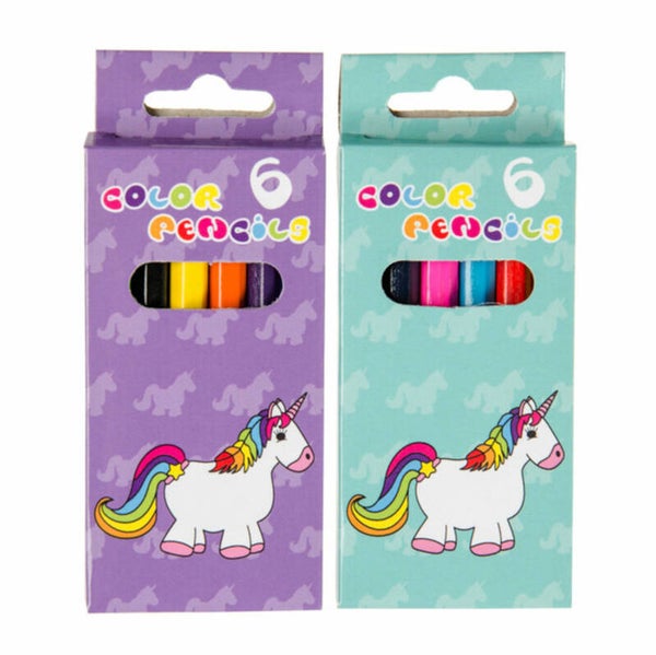 Kleur potloden set Unicorn 6-delig
