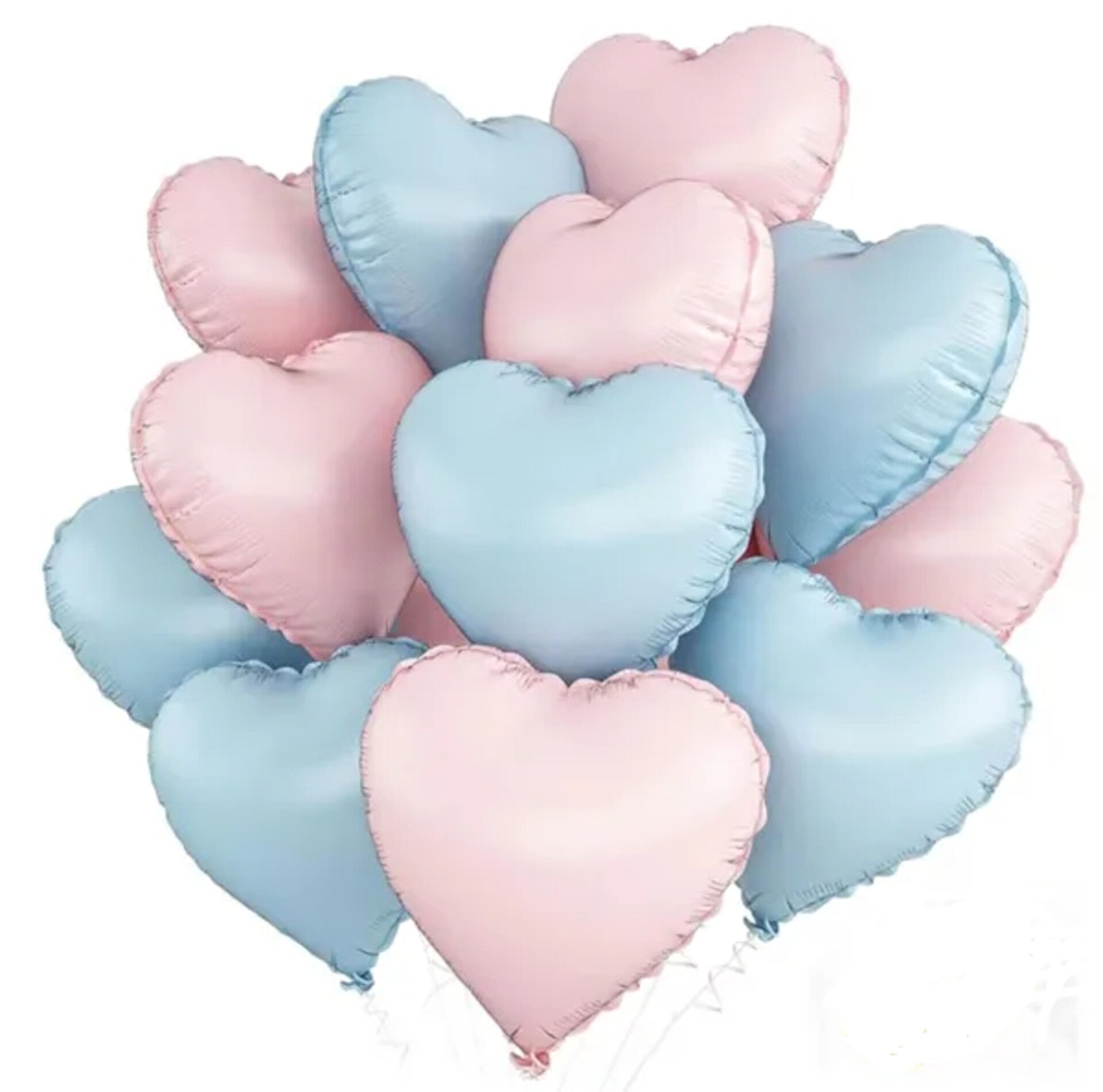 Genderreveal XL ballonnen set 12-delig macaron blauw en roze