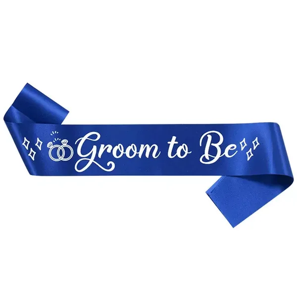 Sjerp Groom to Be blauw met witte letters