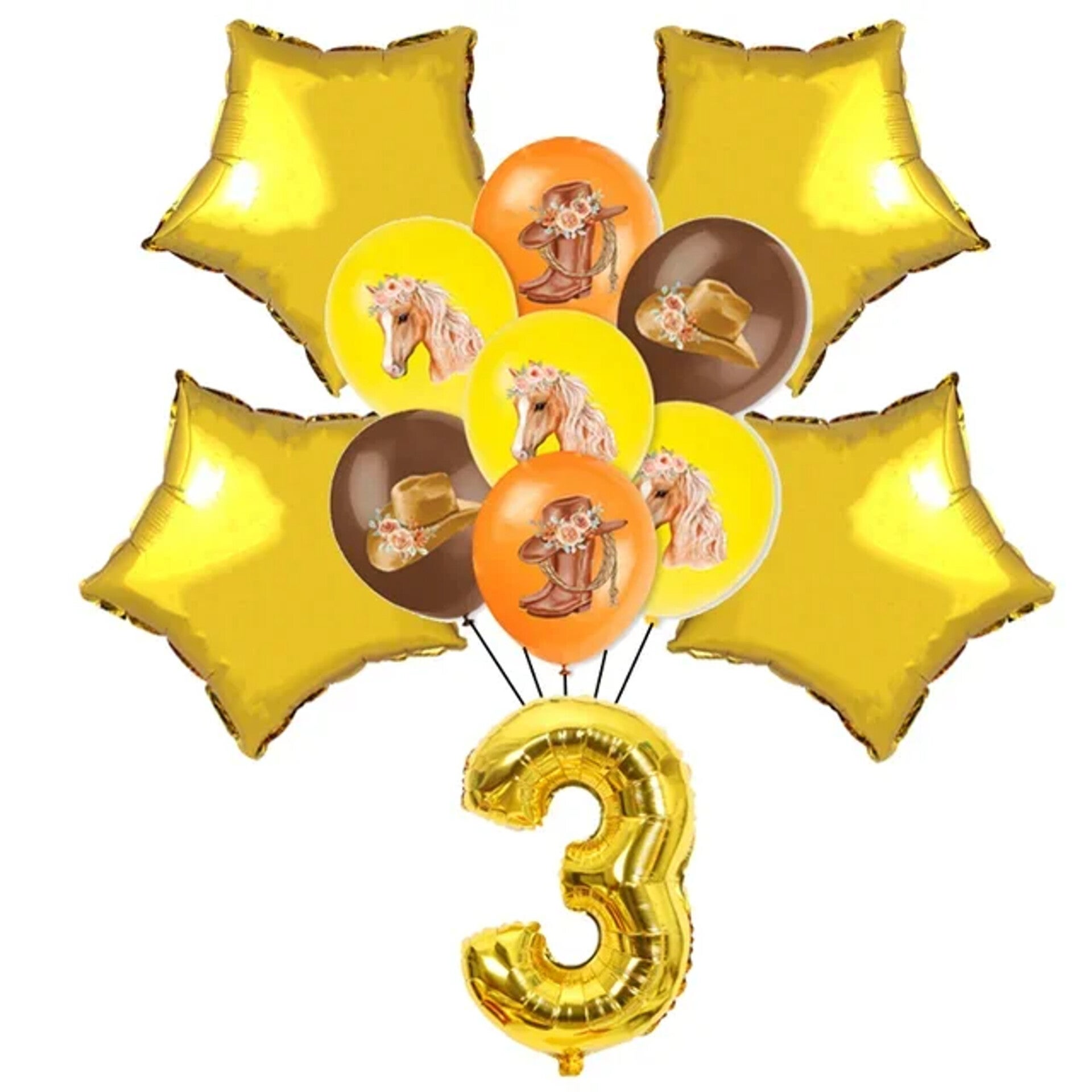14-delige (folie)ballonnen set verjaardag Sweet Horses