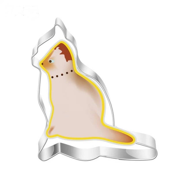 Poezen koekjes vorm een zittende kater