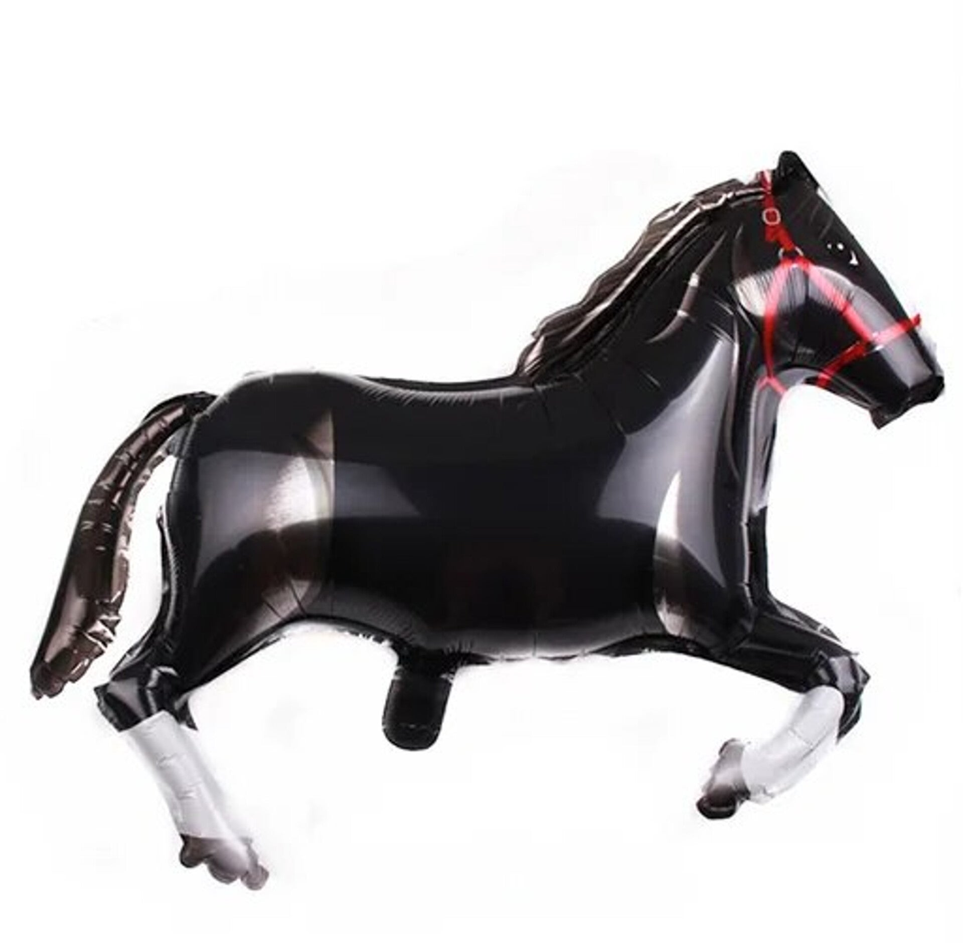Grote folie ballon zwart paard