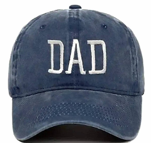 Cap Dad donker blauw met geborduurde tekst