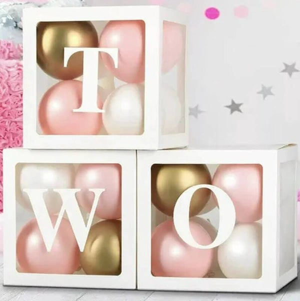 Ballonboxen Two wit inclusief 24 ballonnen donker groen, licht groen en goud